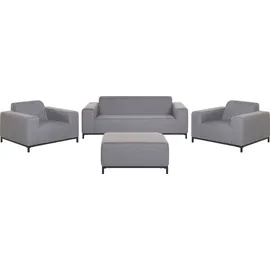 Beliani Lounge 5er Set Loungeset grau/schwarz