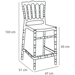 Resol garbar OPERA Hoher Hocker Indoor, Outdoor  Weiß