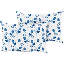 Beliani Gartenkissen 40 x 60 cm weiß blau 2-tlg.