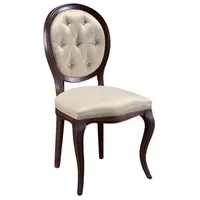 JV Möbel Polsterstuhl Luxus Chesterfield Holzstuhl weiß