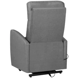 vidaXL Aufstehsessel Hellgrau Stoff
