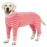 RANYPET Einteiler für Große Mittelgroße Hunde, Schlafanzug zur Erholung, Hundebody Nach Op, Chirurgischer Genesungsanzug, Anti-Lecken, Wundschutz, Halskrause Alternative, 5XL