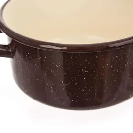 Orion Topf Kochtopf Töpfchen emailliert 0,6L BRAUN