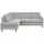 Lounge Collection Eckcouch Mikrofaser 2-Sitzer Grau