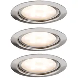 Paulmann 93553 LED Möbeleinbauleuchten Micro Line 3er-Set rund 65mm 3x4,5W 3x300lm 230V 2700K Eisen
