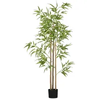 Homcom Künstliche Pflanze Kunststoff Metall Ø15 x 180H cm