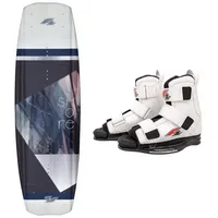 F2 Set Wakeboard Shore Braun 144cm mit Wakebindung Team