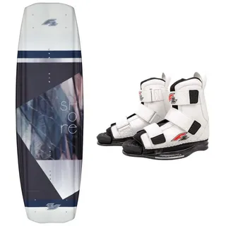 F2 Set Wakeboard Shore Braun 144cm mit Wakebindung Team Boot L/XL braun 144 CM