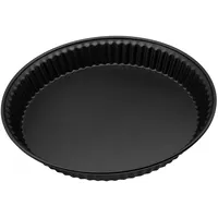 Zenker Quicheform ø28 cm PURE, Tarte- und Obstkuchenform, Tortenbodenform (Farbe: schwarz), Menge: 1 Stück
