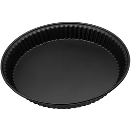 Zenker Quicheform ø28 cm PURE, Tarte- und Obstkuchenform, Tortenbodenform (Farbe: schwarz), Menge: 1 Stück