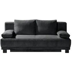 Schlafsofa aus Cord Luna , grau , Maße (cm): B: 200 H: 89 T: 96