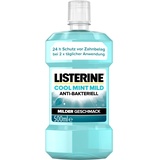 Listerine Cool Mint Mild (500 ml), antibakterielle Mundspülung mit ätherischen Ölen & ohne Alkohol, mildes Mundwasser bekämpft wirksam Bakterien, perfekte Ergänzung zur täglichen Zahnpflege