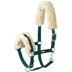 Eskadron Halfter Dornschnalle mit Lammfell - racinggreen - WBE
