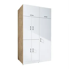 roomartstore.de Dora-II Waschmaschinenschrank 130 x 0 x 0 cm Weiß