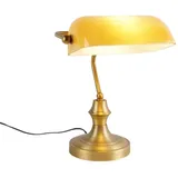 QAZQA Klassische Notarlampe Bronze