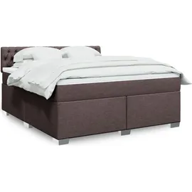 vidaXL Boxspringbett 180 x 200 cm Dunkelbraun