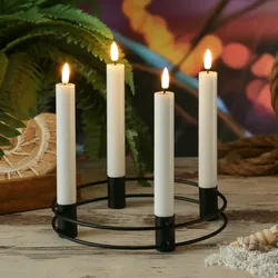 MARELIDA Stabkerzenhalter Adventskranz Kerzenring 20,5cm Adventskerzenhalter