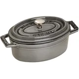 Staub Cocotte 11 cm oval graphitgrau