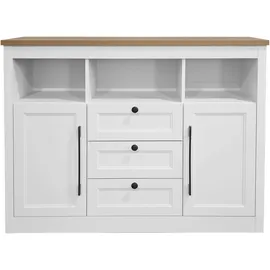 OTTO home Ismund 121 x 95 x 39 cm Weiß / Naturfarben