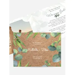 Hochzeitseinladung selbst gestalten mit Spruch und Fotos im Onlinedesigner bei Meine-Kartenmanufaktur.de