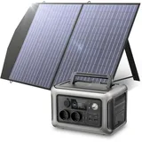Allpowers - Solargenerator R600, 299WH LiFePO4 Batterie, 2x 600W (1200W Spitze) ac Ausgang Tragbare Powerstation mit 100W Solarpanel, Mobile