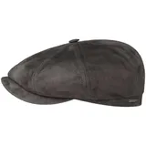 Stetson Hatteras Schirmmütze Flatcap Ziegenveloursleder Made in Germany Herren Sommer Winter anthrazit 58 cm - 58
