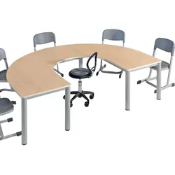 Tisch "halbes Oval"