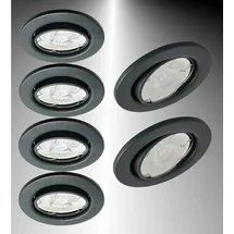Trango 6er Set rund Anthrazit matt