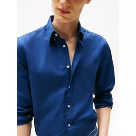 Tommy Hilfiger Herren, Hemd Flex POPLIN Solid Regular fit blau (aegean sea), M