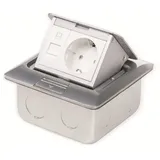 LEDmaxx Einbausteckdose 2-fach Silber