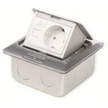 LEDmaxx Einbausteckdose 2-fach Silber