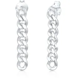 Paar Ohrstecker ELLI "Hänger Panzerkette Trend Blogger Cool 925 Silber", silber, Ohrringe, Damen, OneSize, ohne Stein, Silber 925 (Sterlingsilber)