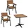 MCW Gartentisch J95 57 x 57 x 75 cm Schwarz/Braun