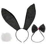 Set "Bunny", 3-teilig, schwarz