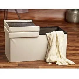 Echtwerk Sitztruhe Flex EW-FB-0433 weiß Stoff 76,0 cm