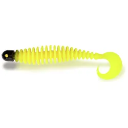 Black Cat Curly Worm yellow zombie 24g 17cm