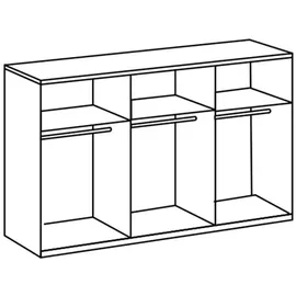 WIMEX Schwebetürenschrank Atlanta by fresh to go«, mit Akustikpaneel Optik (3D Leisten), Lamelle schwarz