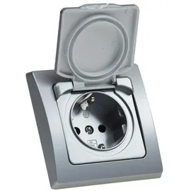 ChiliTec Schutzkontakt-Steckdose IP44 Silber