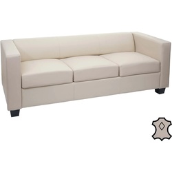 3er Sofa Lille ~ Leder, creme