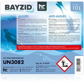 BAYZID® 1x 10 L Algizid Algenverhütung für Pools in Kanister