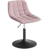 Woltu Hocker 360° Drehbar Samt Rosa