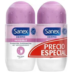 Sanex  Deodorant Roll-on Deodorant Duo Dermo Unsichtbar 2 x 50 ml  in, 50 ml