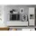 Hom ́in POOLE TV-Lowboard 219,9x57x52,5 cm Weiß/Glas/Holz/Metall