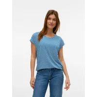 Vero Moda Rundhalsshirt VMAVA PLAIN SS TOP STRIPE GA