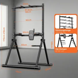 DH FitLife Kraftstation Faltbar Schwarz