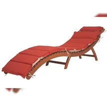 deluke Sonnenliege 2er Set Faltbar 200 x 60 x 30 cm Braun