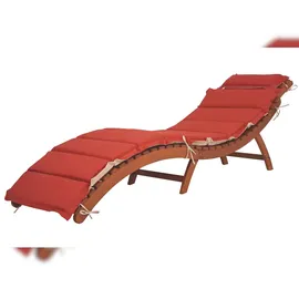 deluke Sonnenliege 2er Set Faltbar 200 x 60 x 30 cm Braun