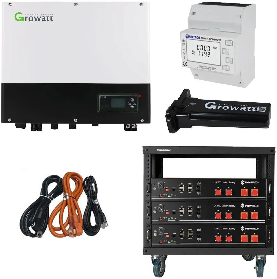 Growatt SPH3000TL BL-UP 3kW mit Pylontech US2000C 7,2kWh Solarspeicher