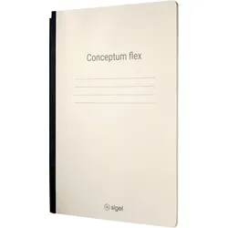 Sigel Notizheft Conceptum flex, A4, kariert, 92 Seiten, 80 g, Datumsangabe, Seitenzahlen, Maße: 215 x 297 x 5 mm