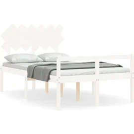 vidaXL Seniorenbett 90 x 200 cm Weiß